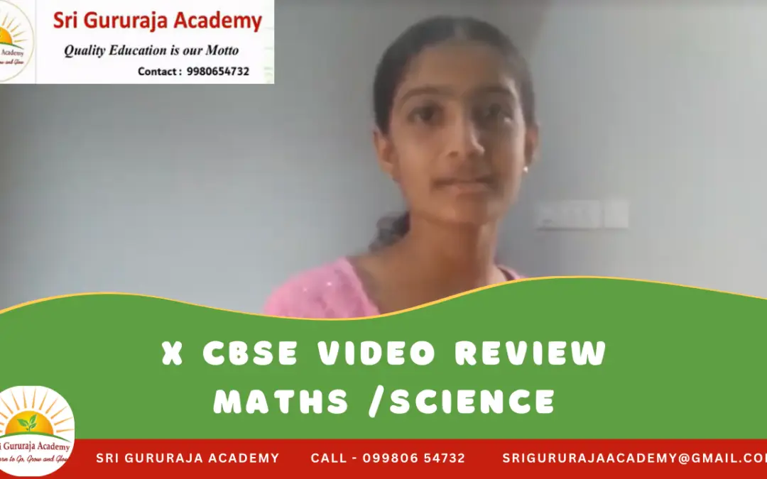 Shreya Gowda, 10th CBSE Case Study | Sri Gururaja Academy